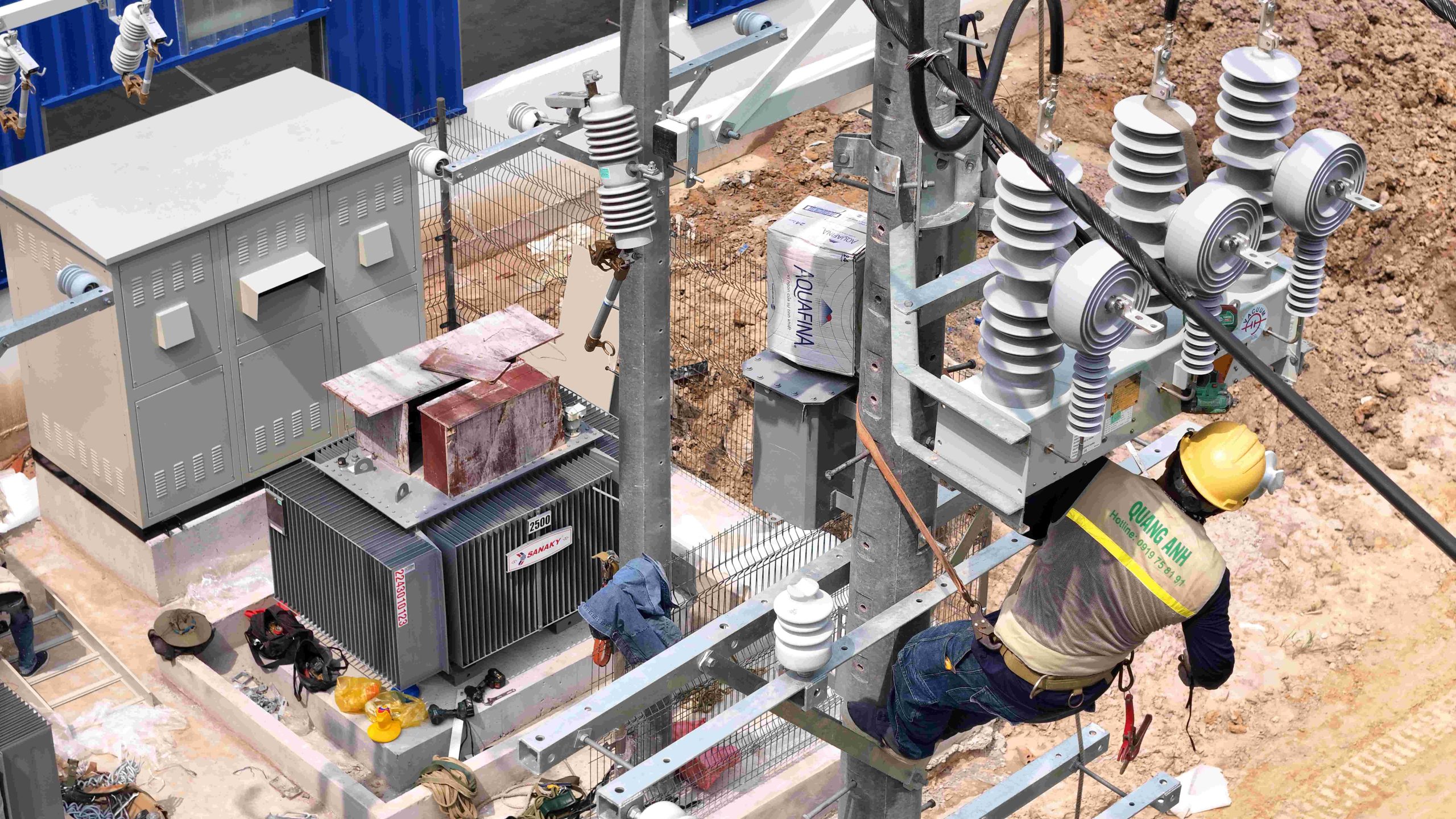 Transformer station construction