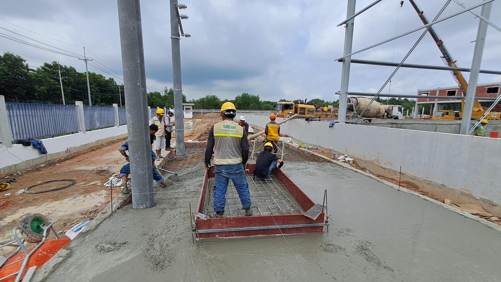 Dedicated solar panel installation team. Solar power installation team working diligently on a roof.