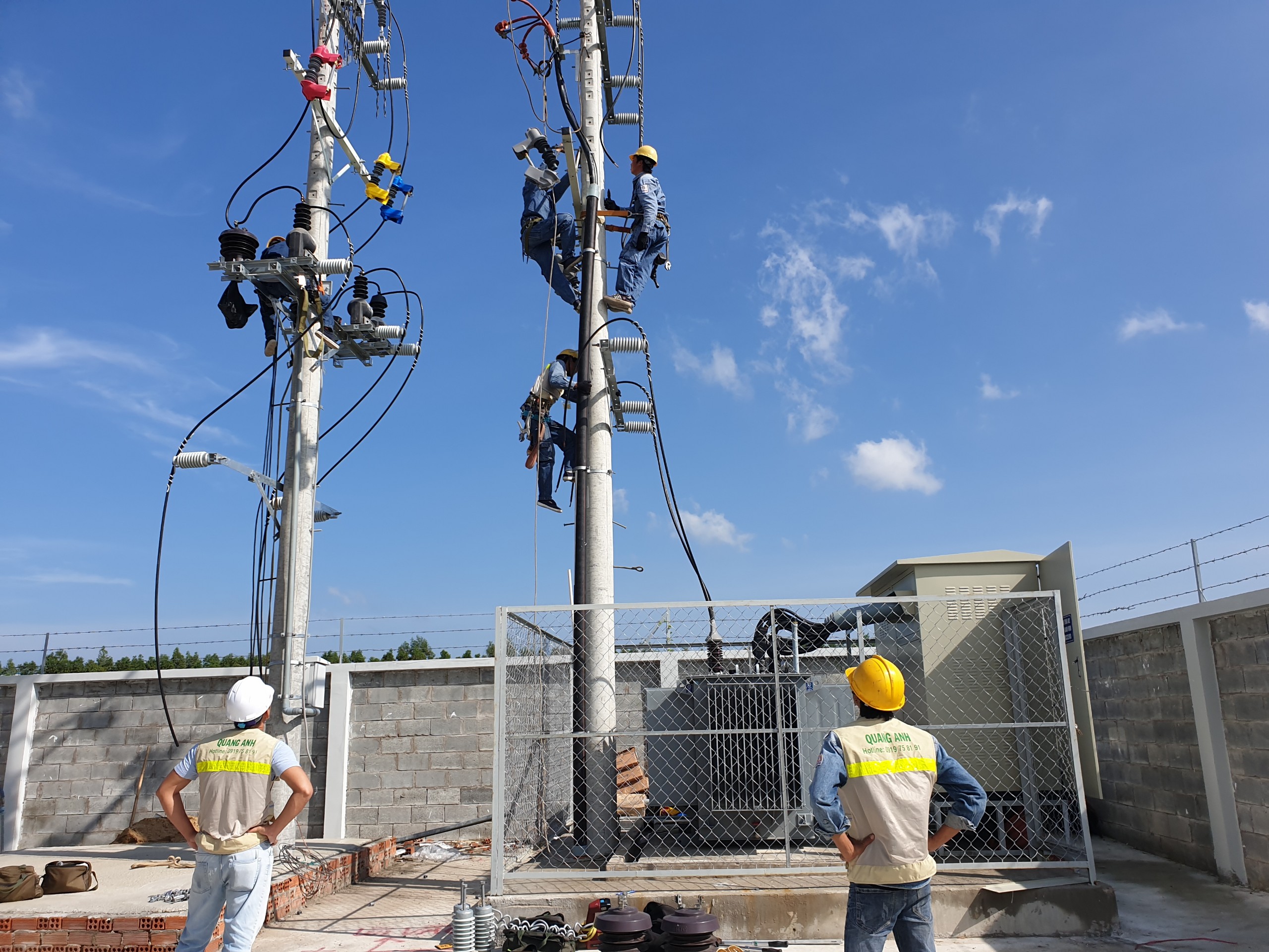 Electrical construction work before operational handover