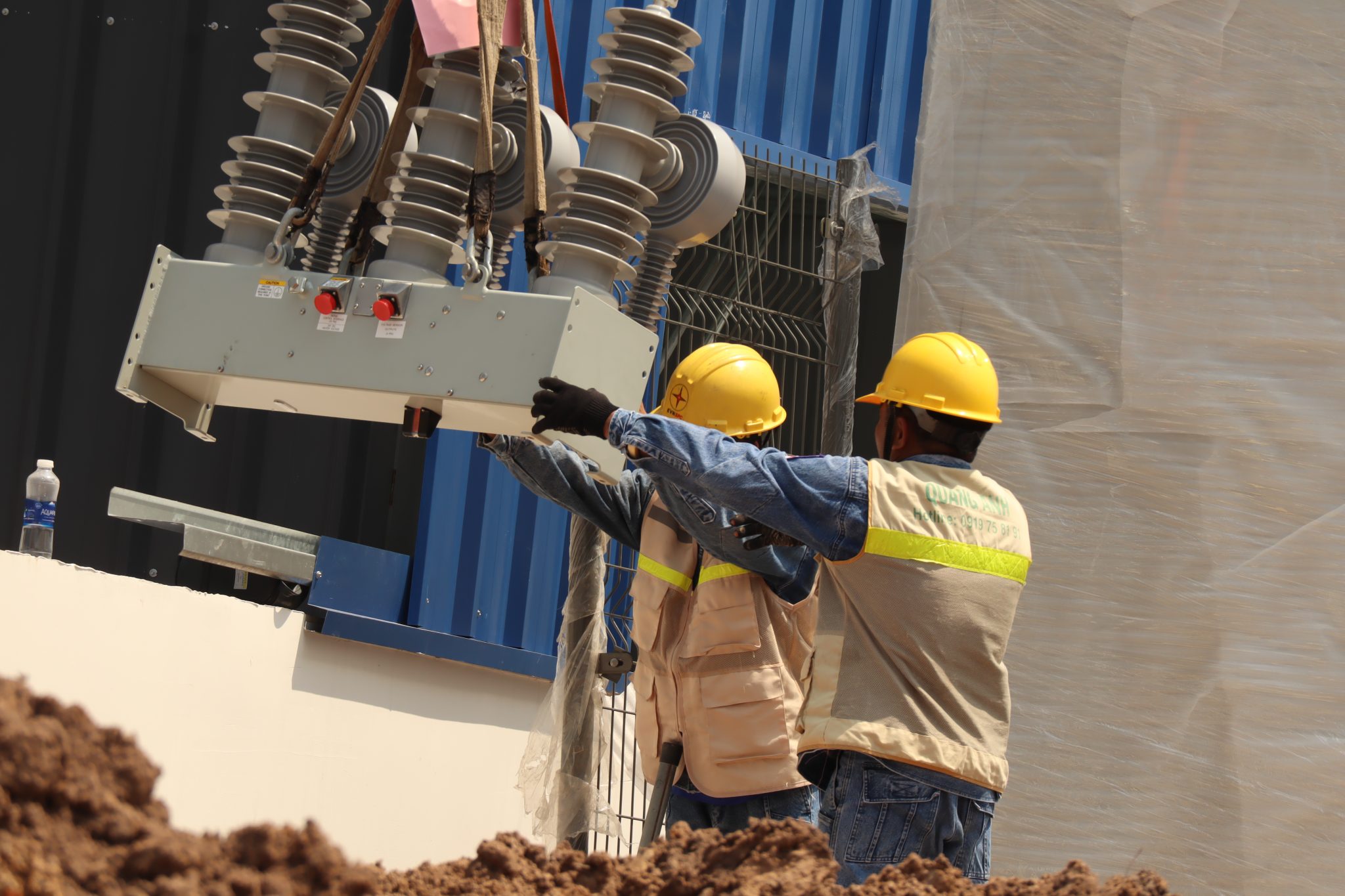 Transformer Station Construction Professional transformer station installation team at QuangAnhCons.