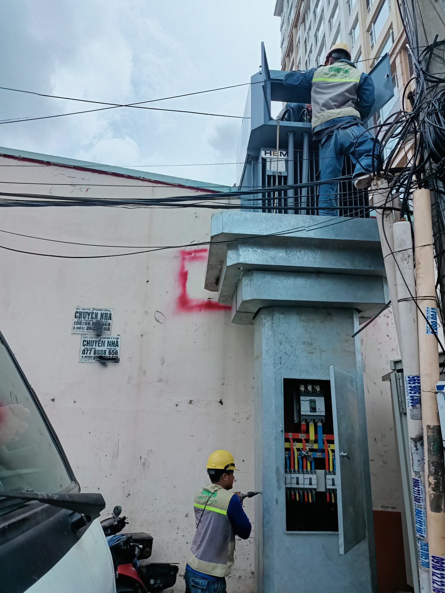 Main services by Quanganhcons Main services by Quanganhcons in electrical construction.