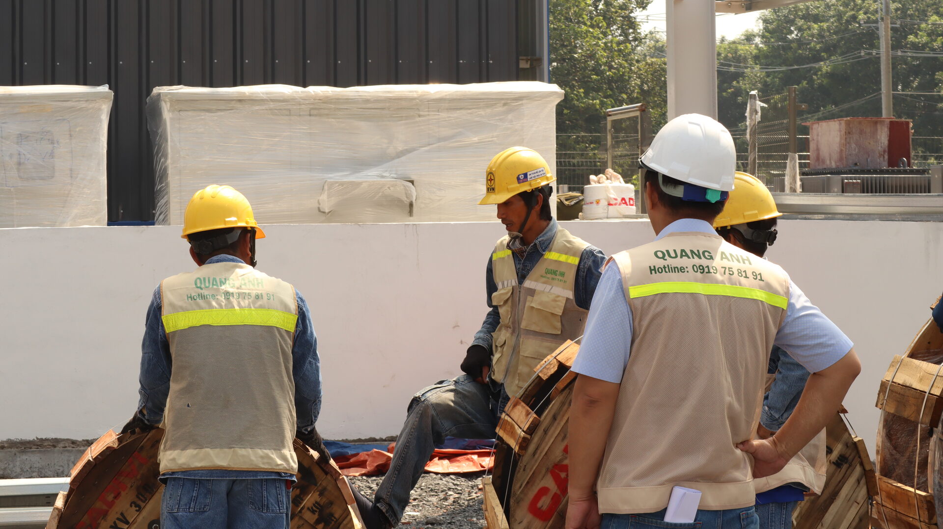 Industrial electrical installation site photograph from QuangAnhcons media library